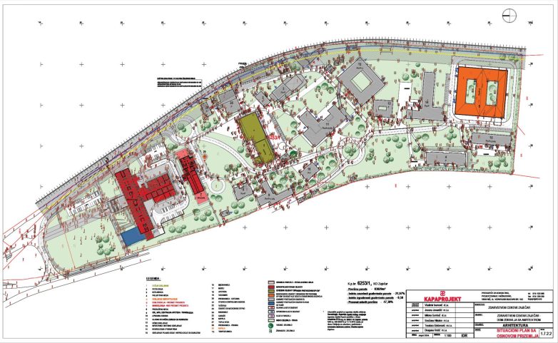 Dom zdravlja – situacioni plan sa osnovom prizemlja