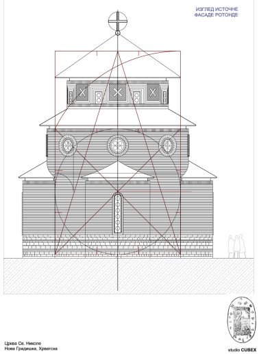 Izgled istočne fasade rotonde; Izvor: Studio CUBEX